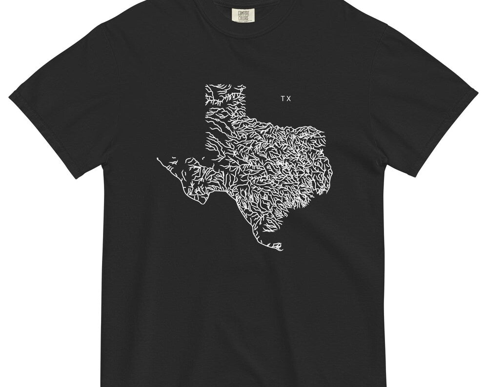 Texas State River Map Shirt