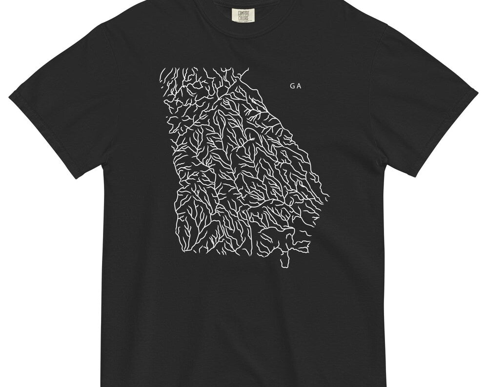 Georgia State River Map Shirt