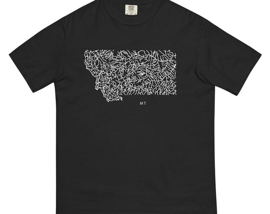 Montana State River Map Shirt
